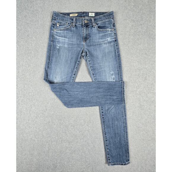 AG Adriano Goldschmied Jeans Womens 27R The Nolan Ankle Distressed 30" Waist - Picture 1 of 16